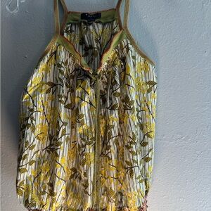 Forever 21 Yellow and Green Floral Camisole